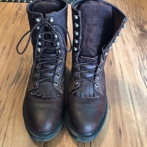 Men’s leather roper style boots, size 7